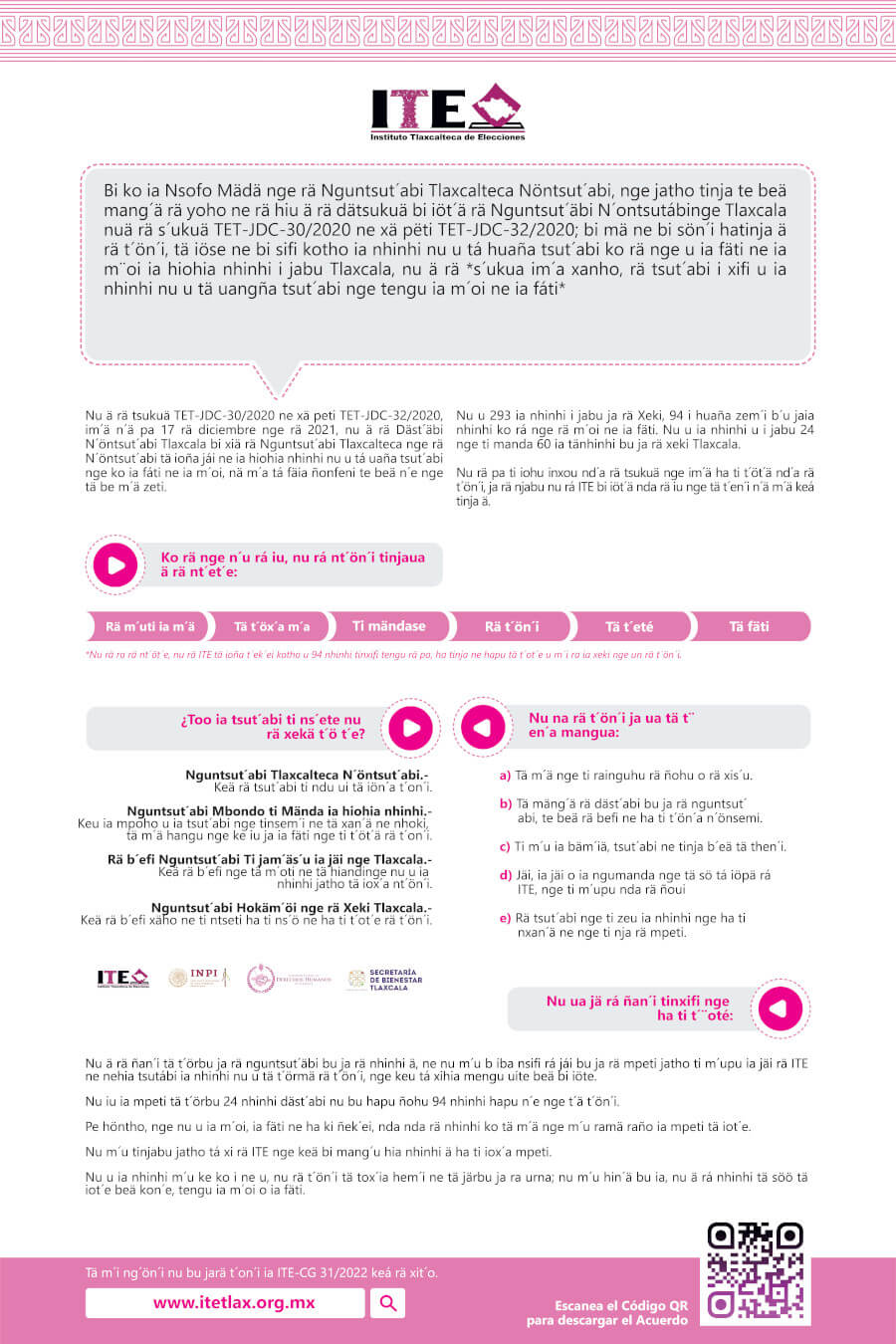 ACUERDO ITE-CG 31-2022-OTOMÍ